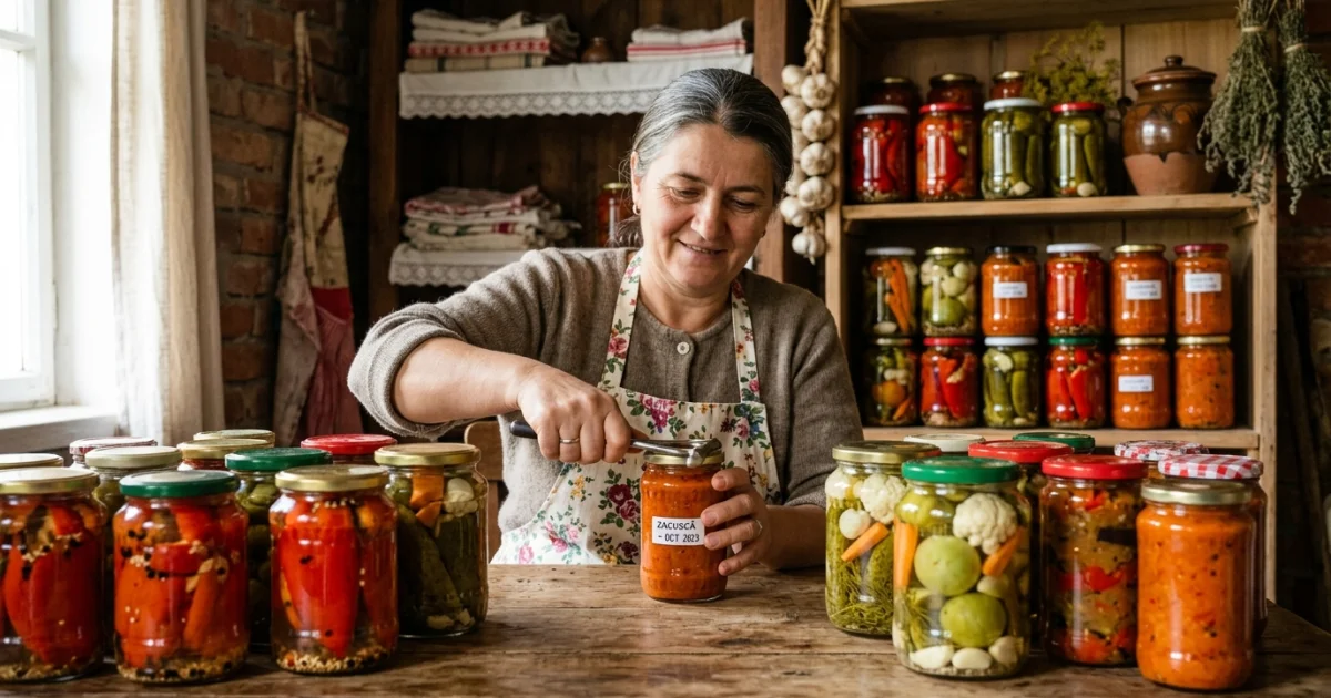 Cămara de iarnă: murături, zacuscă și arta păstrării gustului